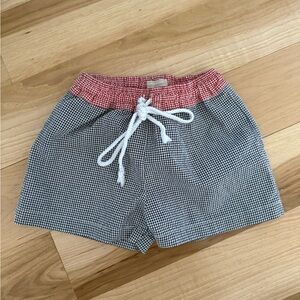 Stylish boys swim trunks 2T Gingham Shorts - Red and Navy